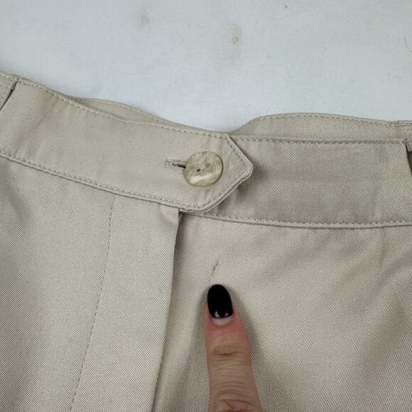 VTG Tail Beige High Waist Pleated Golf Shorts Women’s Size 16 100% Polyester - Picture 3 of 9